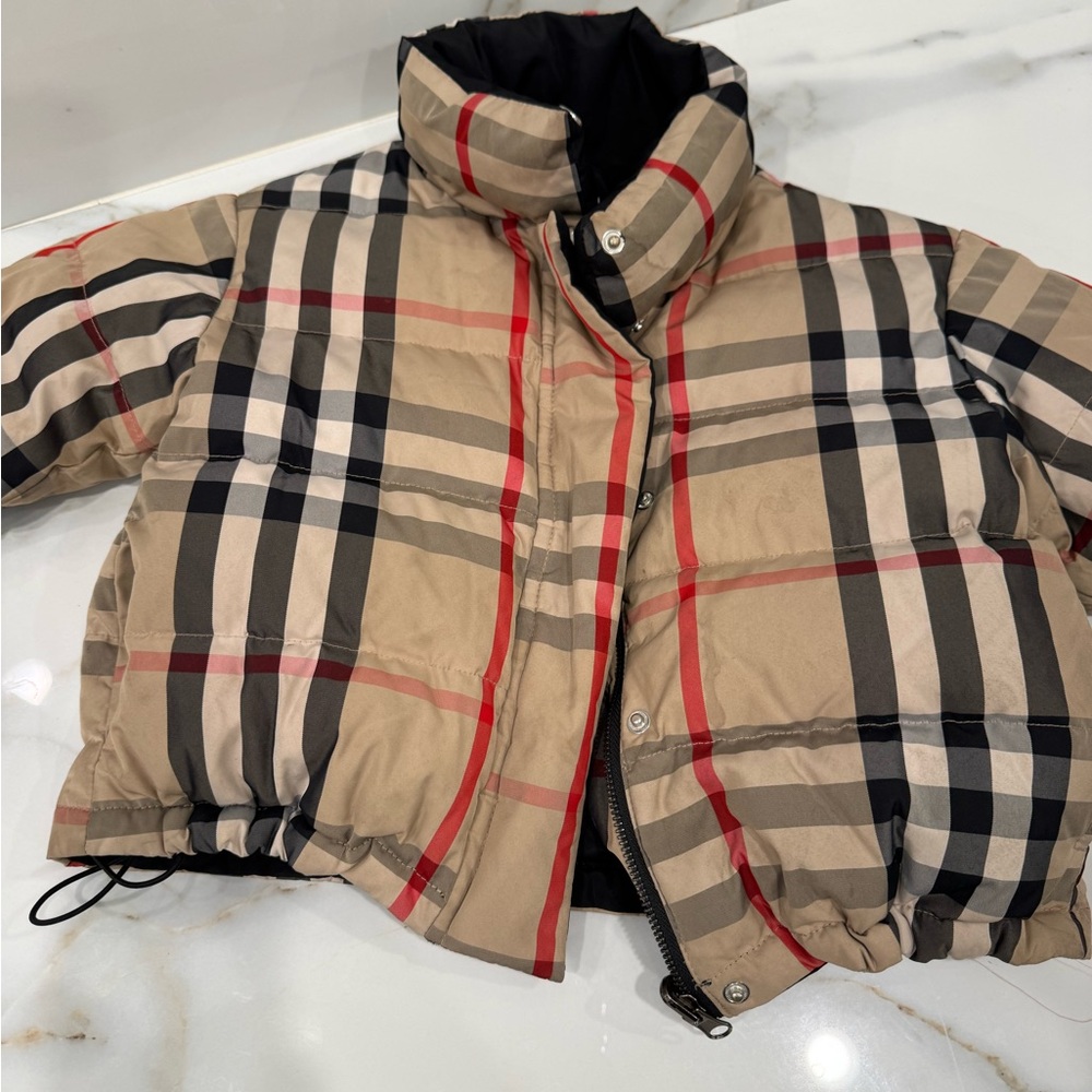 Kids Plaid Puffer Jacket – Burberry Inspired | Size 4